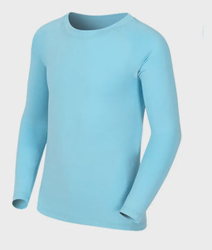 Kids Children Boy Girl Compression Running Long T Shirt Fitness Sport Basketball Football Gym Sportswear Soccer Clothes 25