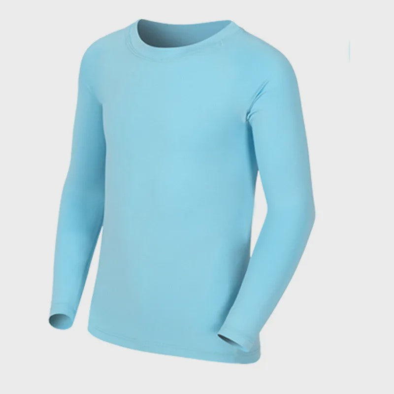 Kids Children Boy Girl Compression Running Long T Shirt Fitness Sport Basketball Football Gym Sportswear Soccer Clothes 25