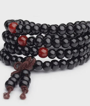Natuurlijke Sandelhout Gebedskralen Armband - 108 Kralen voor Meditatie & Mannen/Vrouwen