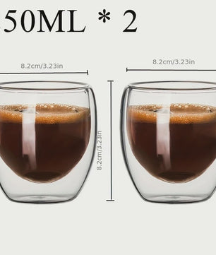 Dubbelwandige Glazen Mokken & Glazen (250-450ml) - Set van 2