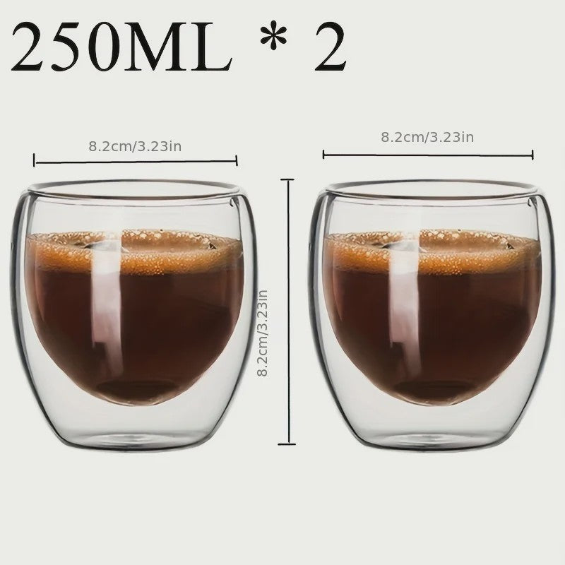 Dubbelwandige Glazen Mokken & Glazen (250-450ml) - Set van 2