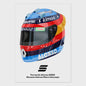 Iconische F1 Racer Helm Poster - Ayrton Senna Formule 1 Muurdecoratie