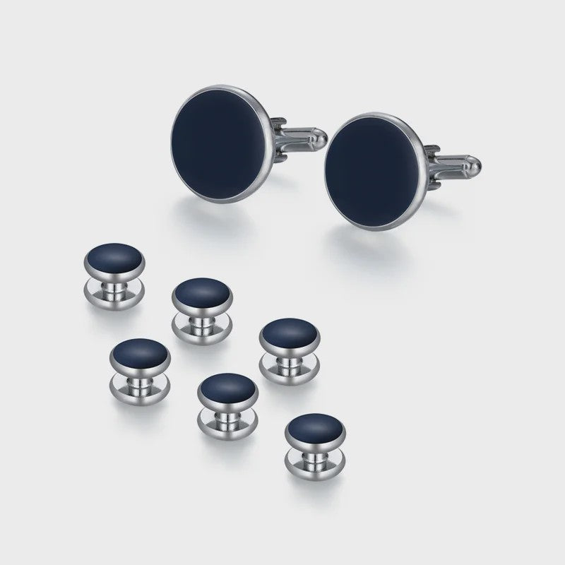 Set Manchetknopen en Tuxedo Studs voor Heren - Stijlvolle Accessoires voor Bruiloft en Feest