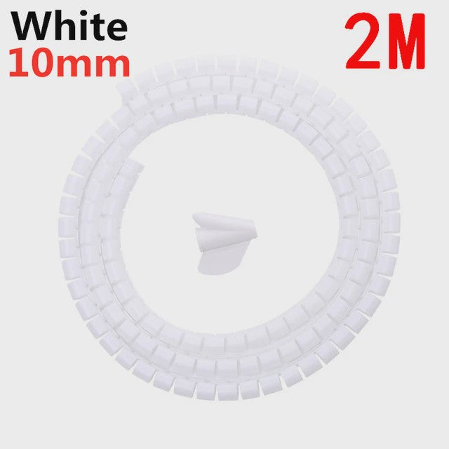Flexibele Kabel Organizer Spiraal Beschermer - 2M/1M Lengte, 10mm/16mm Diameter