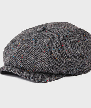 Stijlvolle Heren Herringbone Tweed Flat Cap - Britse Retro Newsboy Pet