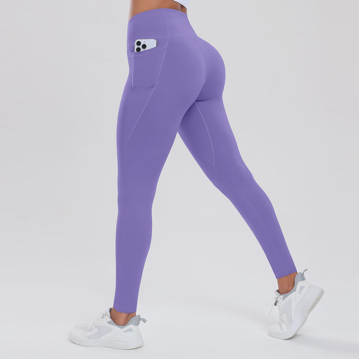 Dames Yogabroek met Zakken: Hoge Taille, Billenlift & Buikcontrole voor Fitness en Sport