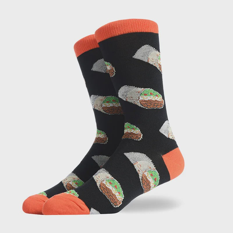 Grappige Herensokken met Unieke Prints: Alien, Food, Burger, Pizza & Meer - Katoen