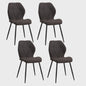 Set van 2, 4 of 6 Eetkamerstoelen - Gestoffeerd, Gewatteerd Linnenlook Stof, Metalen Poten