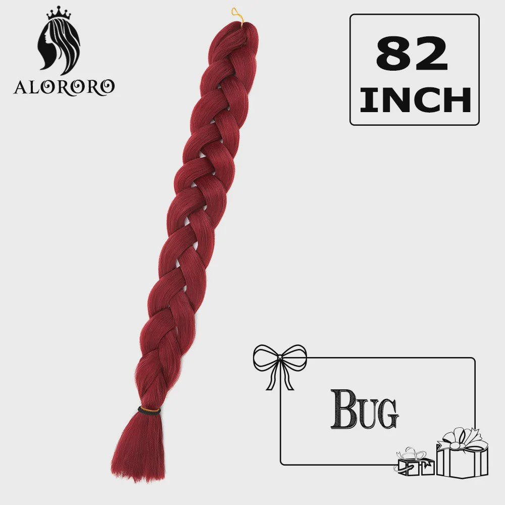 Alororo Jumbo Braids Haarverlenging - 82 Inch Synthetisch Hittebestendig Vlecht Haar