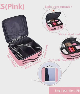 Professionele Make-up Koffer - Grote Capaciteit Reis Organizer voor Cosmetica & Beauty Tools