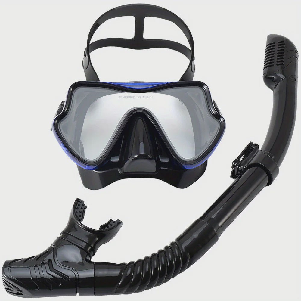 Professionele Duikbril en Snorkel Set voor Volwassenen - Panoramisch Gehard Glas