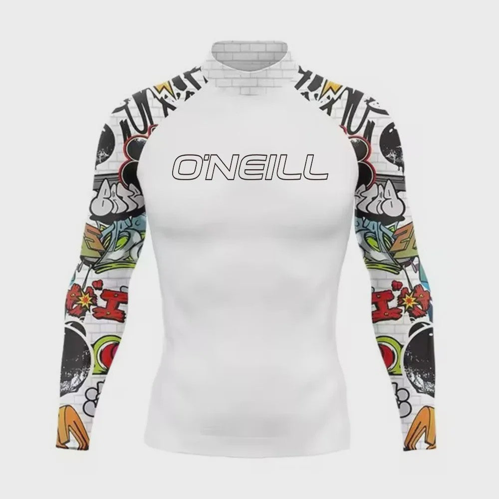 Heren Rashguard Lange Mouw - UV Bescherming Zomer T-shirt voor Surfen, Duiken & Strand