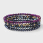 Set van 4 Kristallen Kralen Armbanden - Kleurrijk & Elegant