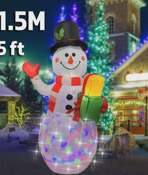 Opblaasbare Kerstman 1.5M - Feestelijke Tuindecoratie met LED Verlichting