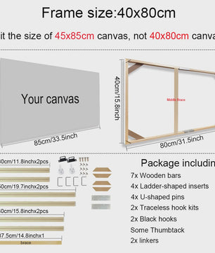 Houten Canvas Frame Sets - Diverse Maten voor Kunst, Foto's & Diamond Painting