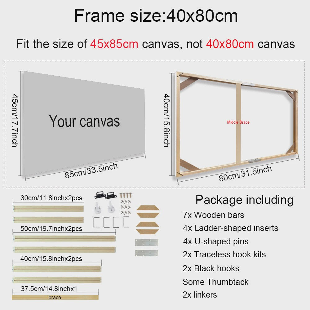 Houten Canvas Frame Sets - Diverse Maten voor Kunst, Foto's & Diamond Painting