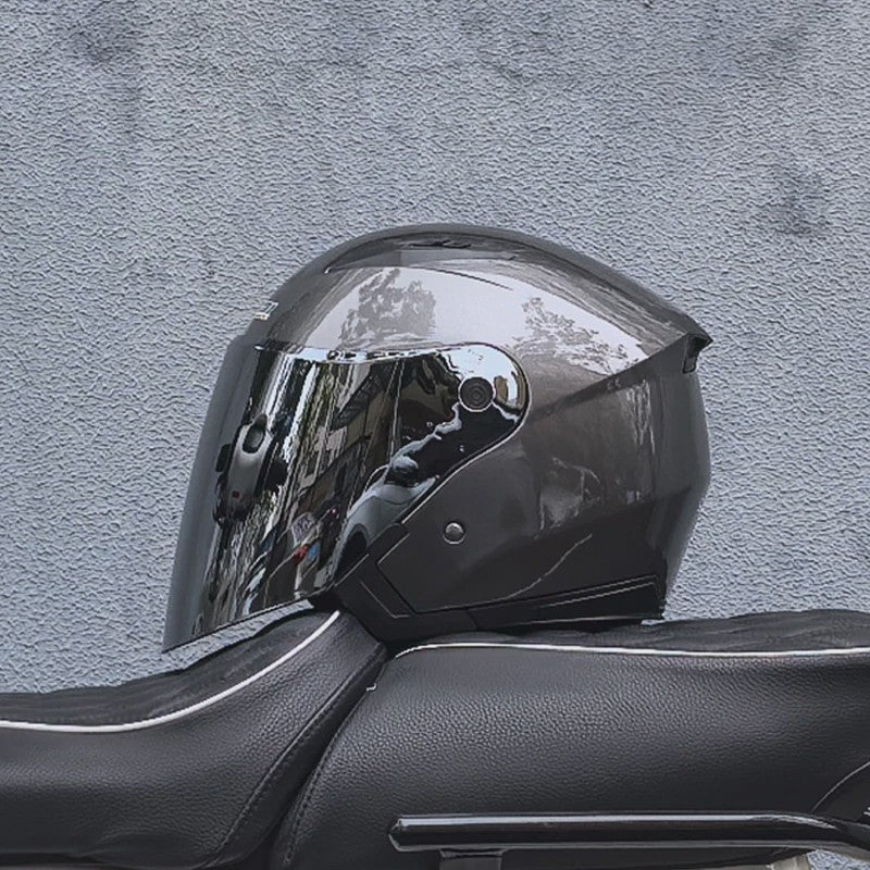 Motorhelm Heren Dames Universeel Vier Seizoenen Dubbel Vizier
