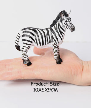 Realistische Wilde Dieren Figuren Set: Okapi, Giraf, Gnu & Zebra - Educatief Speelgoed voor Kinderen