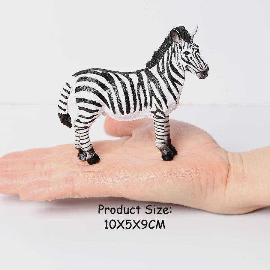 Realistische Wilde Dieren Figuren Set: Okapi, Giraf, Gnu & Zebra - Educatief Speelgoed voor Kinderen