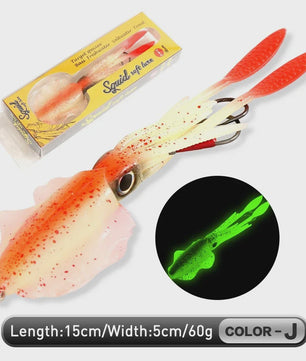 Zachte Inktvis Kunstaas 60g Luminous UV - Diepzee Vissen Trolling Lure