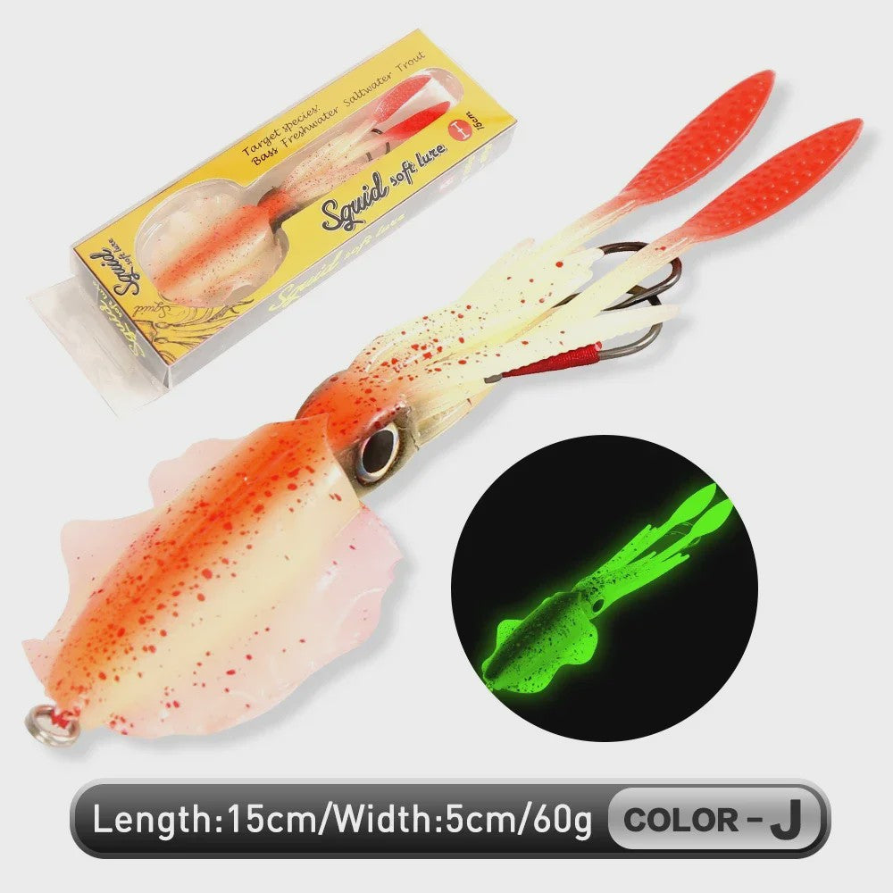 Zachte Inktvis Kunstaas 60g Luminous UV - Diepzee Vissen Trolling Lure