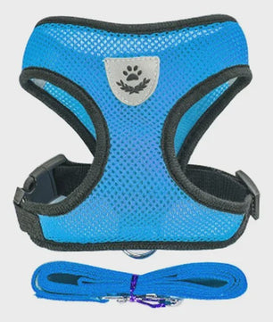 Verstelbaar Katten Tuigje met Lijn - Ademend Mesh Vest voor Kleine Honden & Katten
