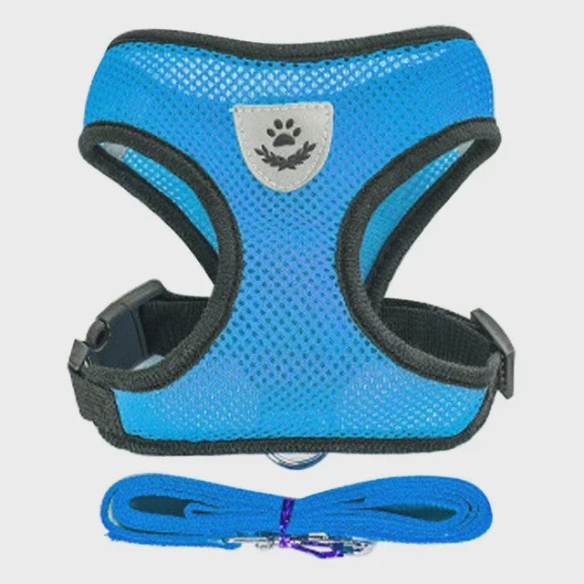 Verstelbaar Katten Tuigje met Lijn - Ademend Mesh Vest voor Kleine Honden & Katten
