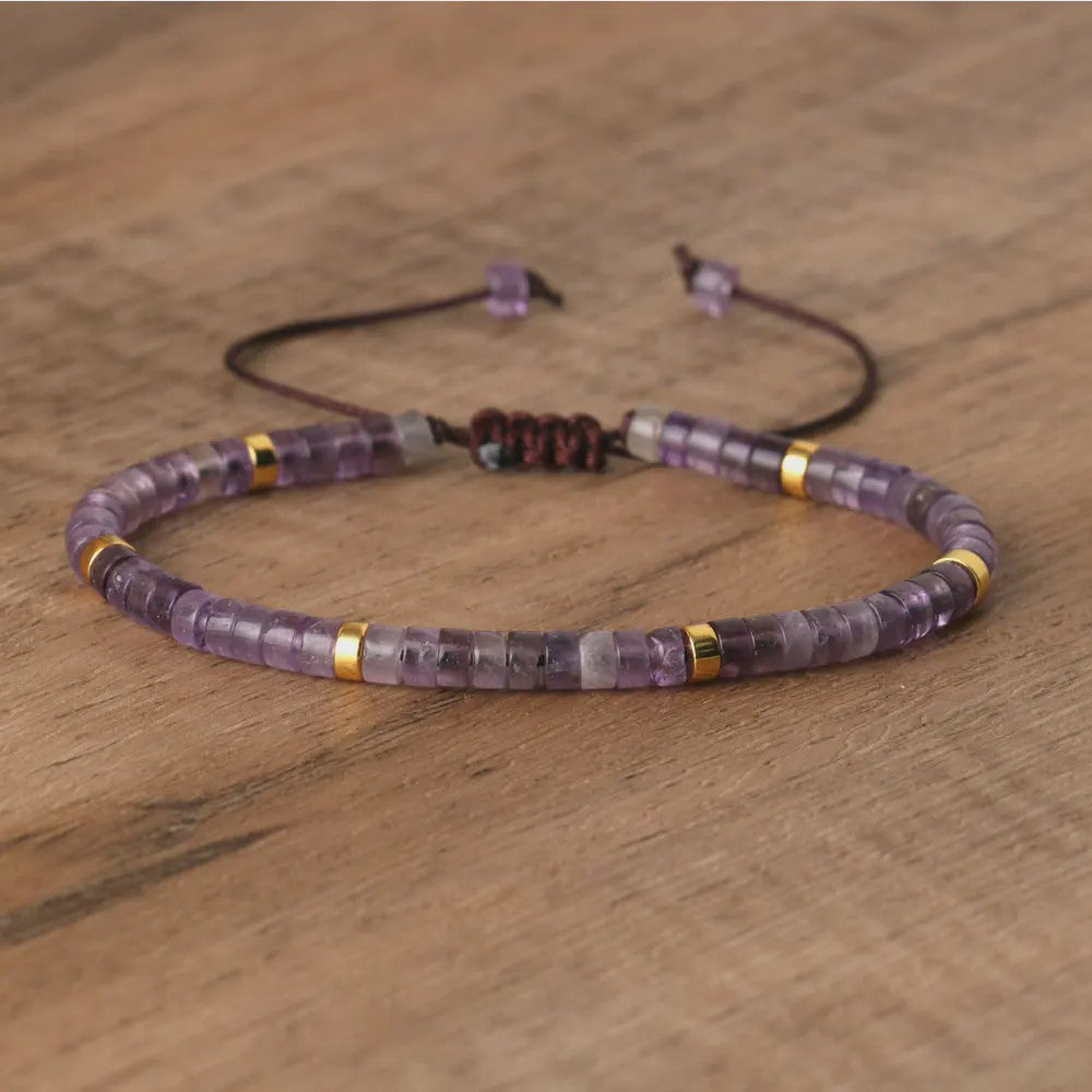 Natuurlijke Blauwe Emperor Steen Kralen Armband - Verstelbaar & Uniek
