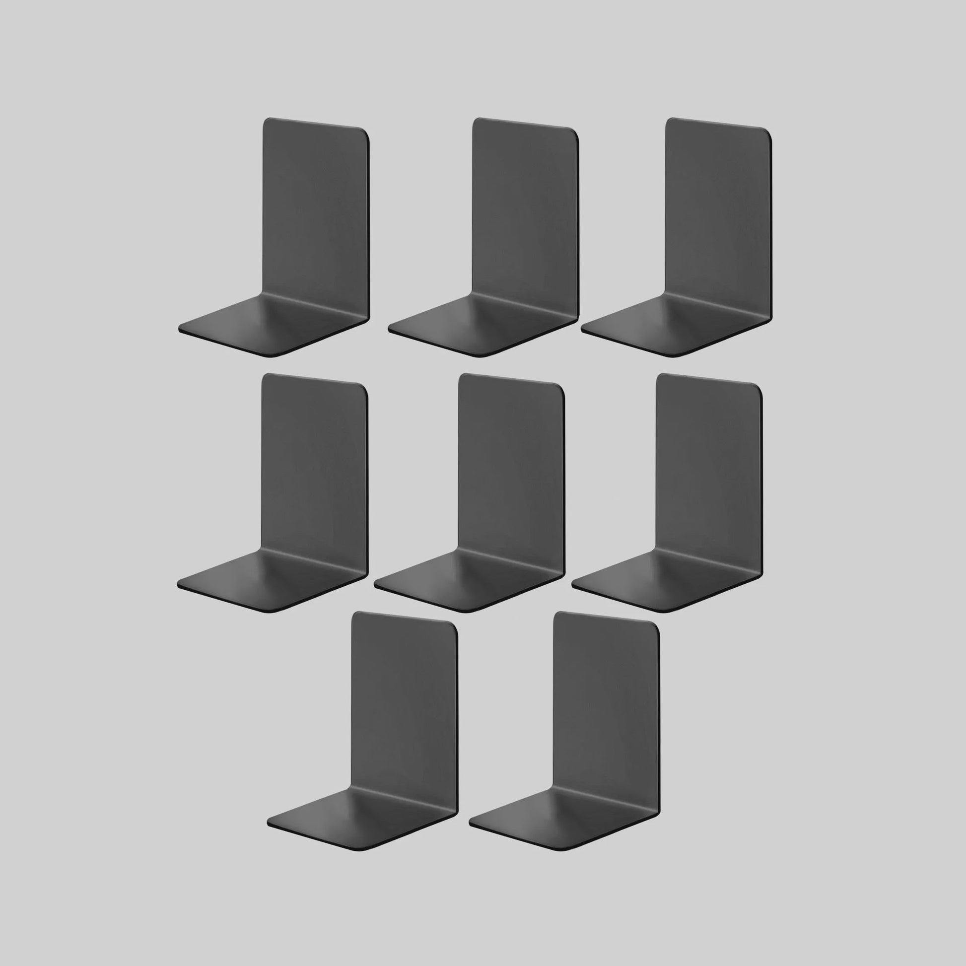 8x Stevige Doorzichtige Boekensteunen - Ideale Organizer voor Boeken, Films & CD's