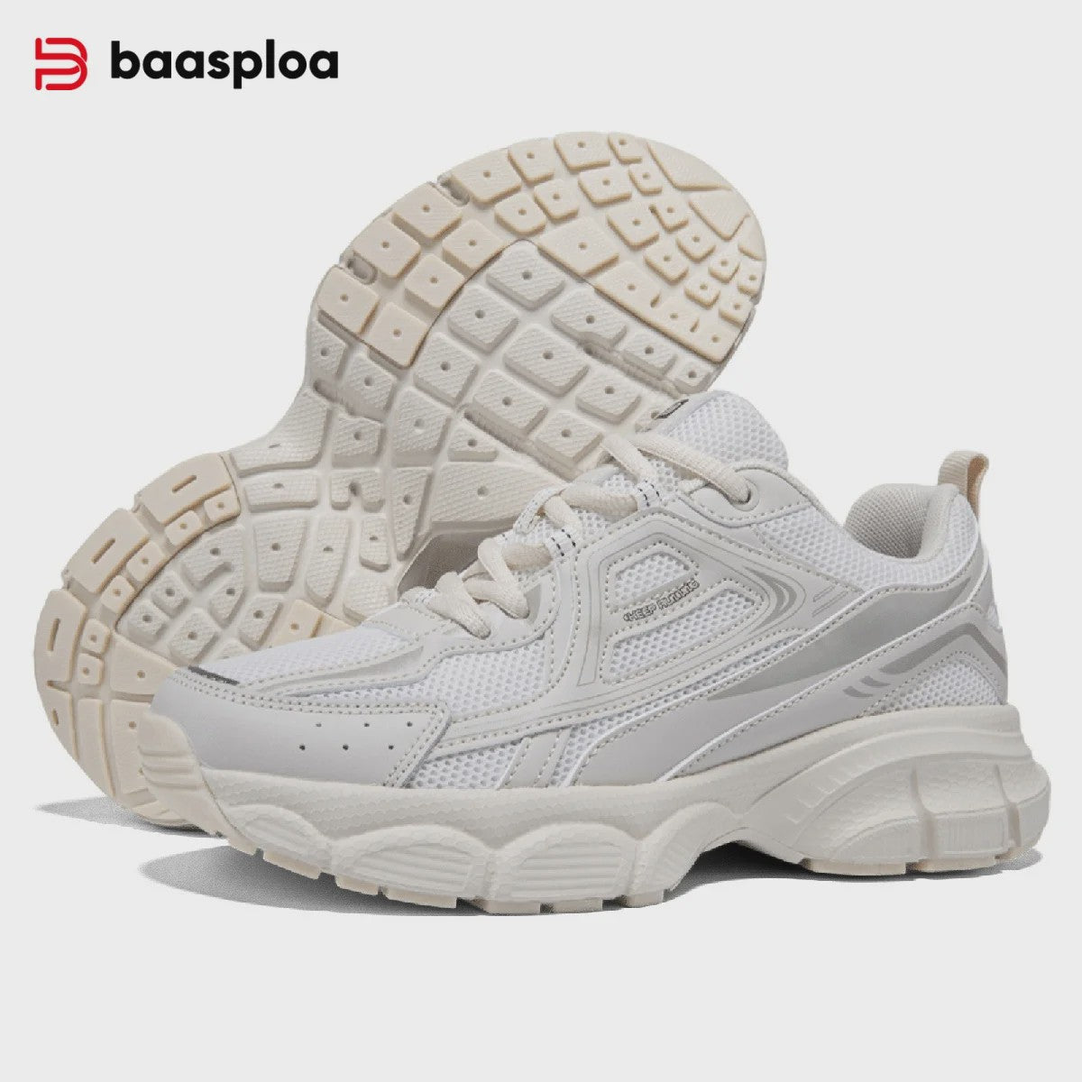 Baasploa Dames Sportschoenen - Lichtgewicht Ademende Hardloopsneakers met Anti-slip Zool