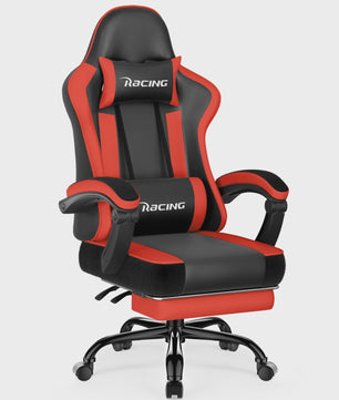 Ergonomische Gaming Stoel met Voetensteun, Hoofd- en Lendesteun | Max 150kg