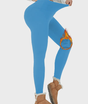 Dames Thermische Fleece Leggings met Hoge Taille - Warm & Zacht voor Yoga en Workout
