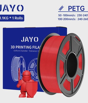JAYO PETG 3D Printer Filament - 1.75mm Clear, 1.1kg, Hoge Taaiheid, Net Gewikkeld