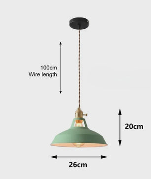 Kleurrijke Retro Industriële Hanglamp - Vintage Stijl voor Keuken, Restaurant, Woonkamer & Meer