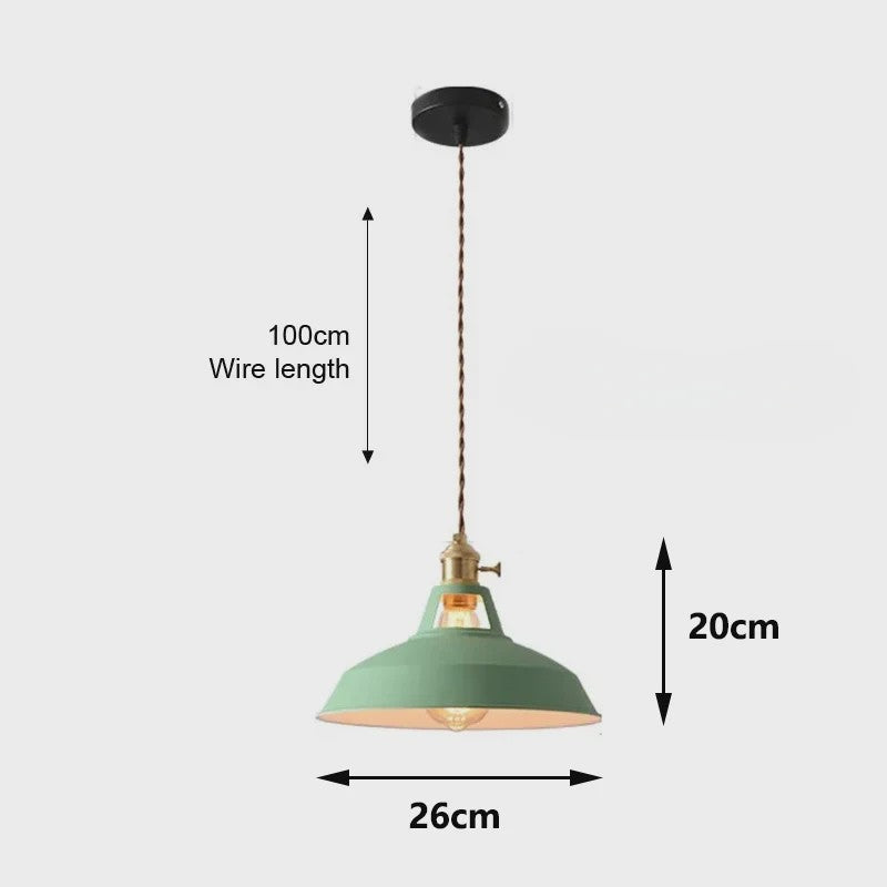 Kleurrijke Retro Industriële Hanglamp - Vintage Stijl voor Keuken, Restaurant, Woonkamer & Meer