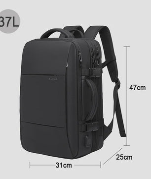BANGE Heren Rugzak - Waterdicht, Uitbreidbaar, 17.3" Laptopvak, Grote Capaciteit voor Reizen & Wandelen