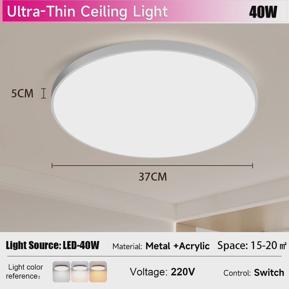 Waterdichte LED Plafondlamp Rond - 18W/30W/40W - IP54 - Badkamer, Keuken, Woonkamer