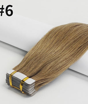Remy Tape-in Hair Extensions - 100% Echt Menselijk Haar, Natuurlijk Zwart, Naadloos