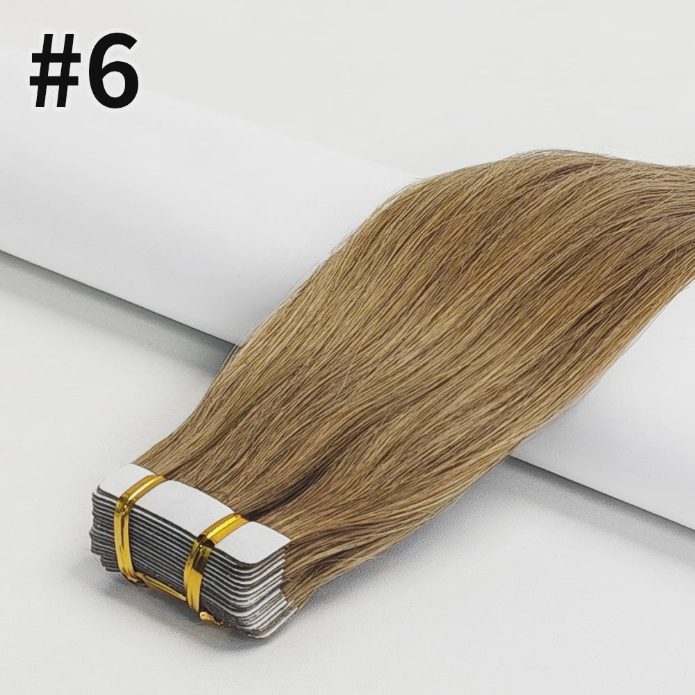Remy Tape-in Hair Extensions - 100% Echt Menselijk Haar, Natuurlijk Zwart, Naadloos