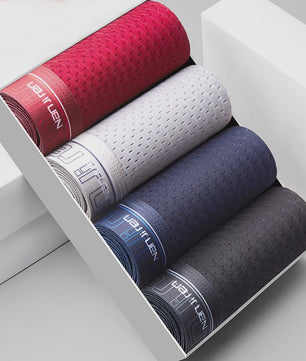 4-Pack Heren Boxershorts van Ice Silk - Ademend, Comfortabel en Plus Size Ondergoed