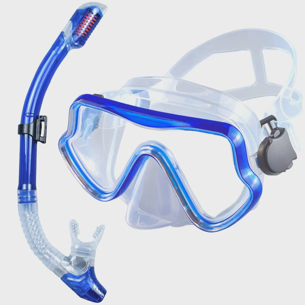 Professionele Duikbril en Snorkel Set voor Volwassenen - Panoramisch Zicht & Duurzaam Gehard Glas