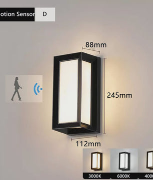 Waterdichte LED Buitenmuurverlichting met Bewegingssensor - IP65