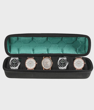 Luxe Horloge Reiskoffer - Harde Rol Organizer met Rode Voering voor 1, 2, 3, 5, 6 of 10 Horloges