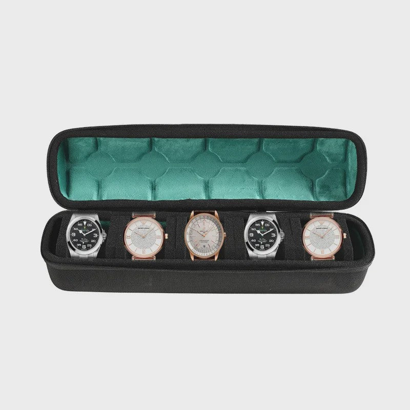 Luxe Horloge Reiskoffer - Harde Rol Organizer met Rode Voering voor 1, 2, 3, 5, 6 of 10 Horloges