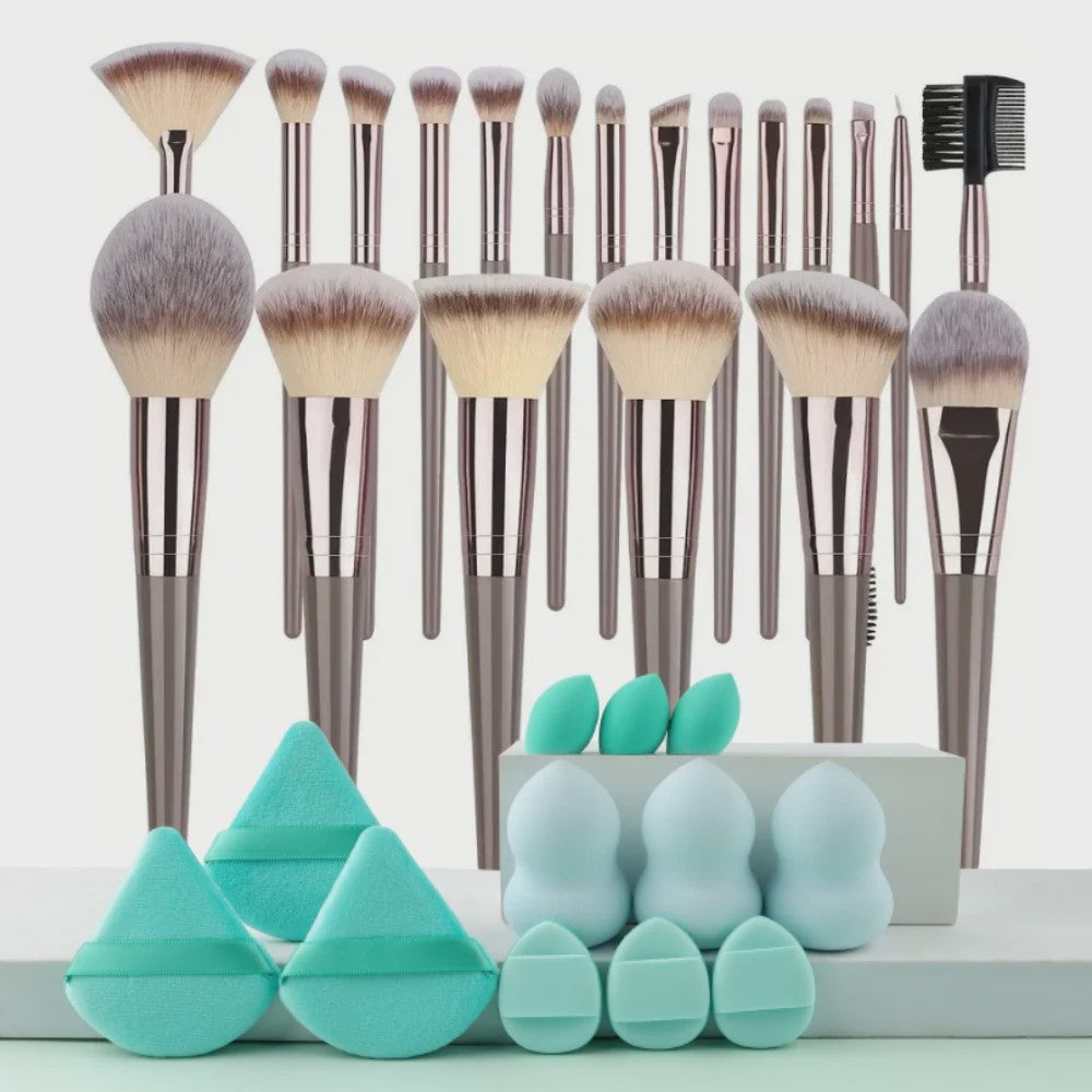 Professionele Make-up Kwasten Set (20 Stuks) - Foundation, Oogschaduw & Meer