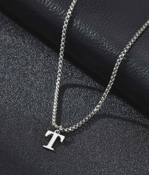 Vnox RVS Letter Ketting Heren - Kies Uw Initiaal - Waterdicht & Minimalistisch