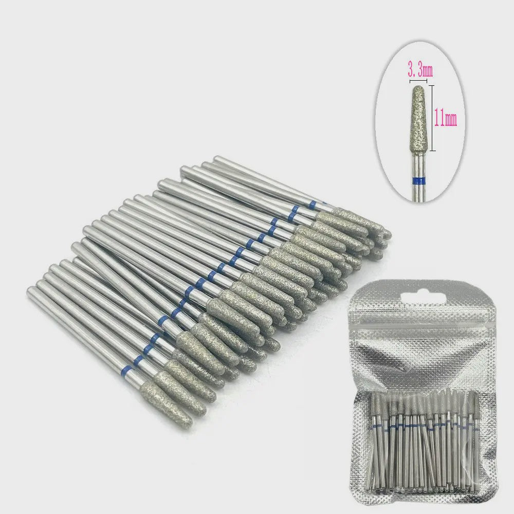 50 Stuks Diamant Freesjes Set - 2.35mm Schacht voor Nagel- en Tandheelkundig Gebruik