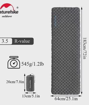 Naturehike Opblaasbaar Slaapmatje R3.5 - Ultralicht & Vochtwerend voor Kamperen