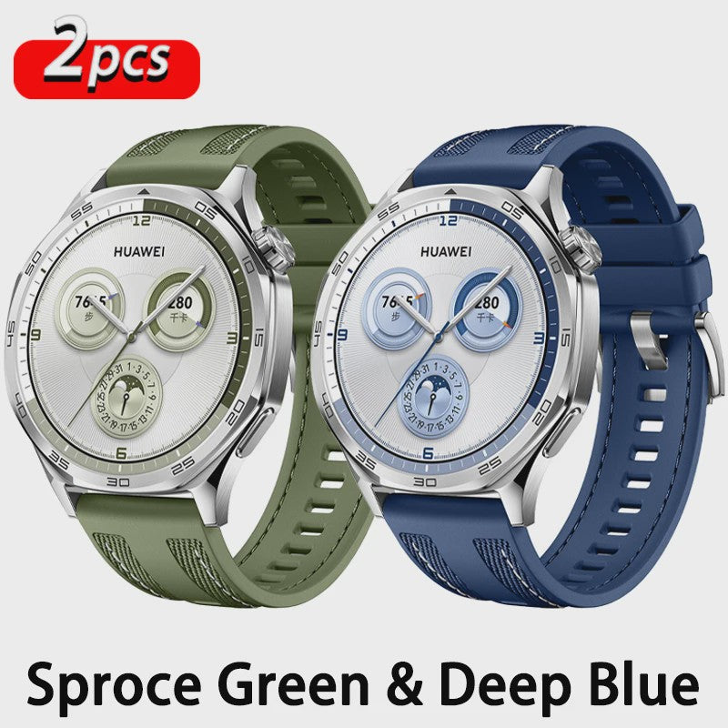 22mm Nylon & Siliconen Horlogeband voor Huawei Watch GT/Pro (46mm)