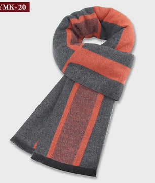 Luxe Heren Sjaal - Warme Wol & Kasjmier - Winter Ruitpatroon